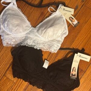No Boundaries Lace Bralettes in White and Black